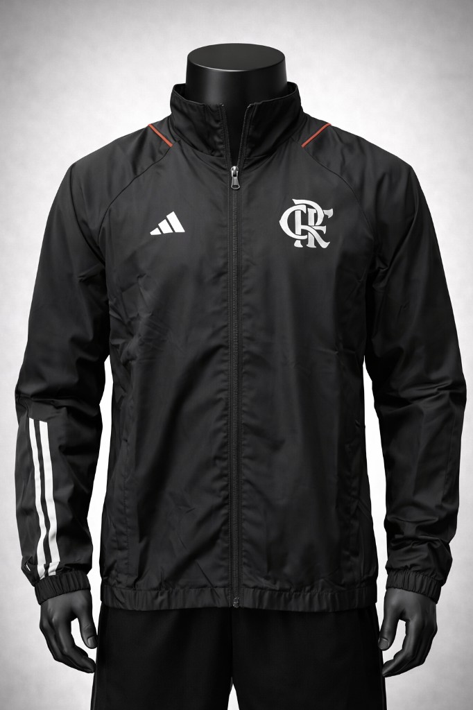 Corta-vento Flamengo Preto e Branco
